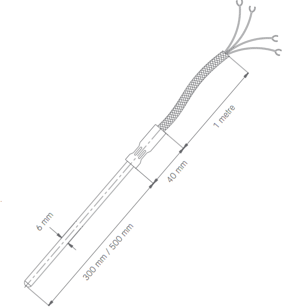 Sonde de température PT 100 chemisée - Instruments de mesure de