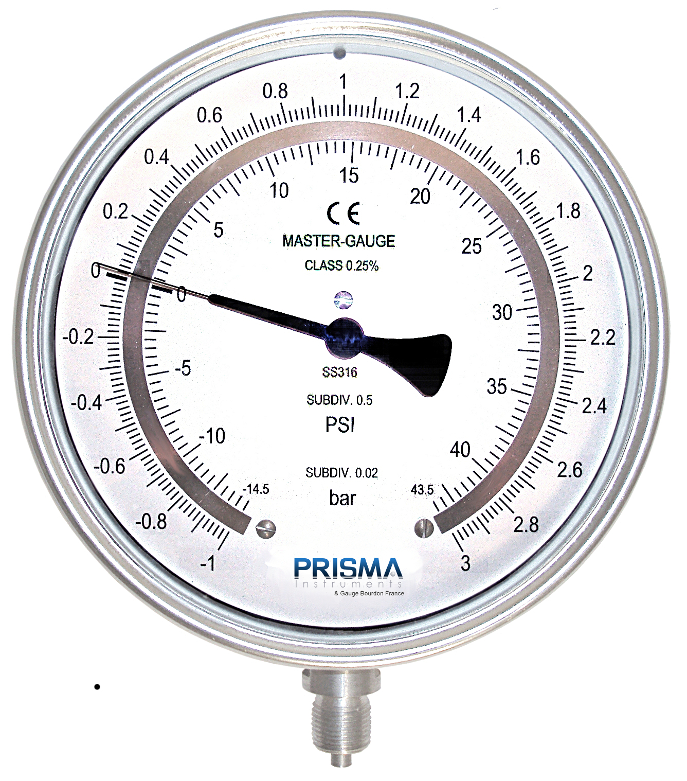 Manomètre Etalon - Instruments de pression - Prisma Instruments & Gauge  Bourdon France
